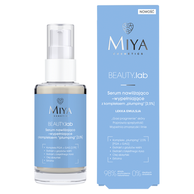 Miya BEAUTY.Lab Moisturizing and Filling Serum with Plumping Complex [2.5%] for All Skin Types 30ml