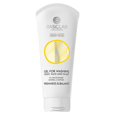 BasicLab Masculis Body, Face and Scalp Cleansing Gel 100ml