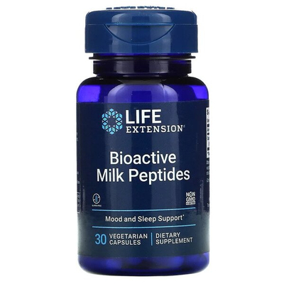 Life Extension Bioactive Milk Peptides Supplement For Relaxation and Restful Sleep 30 Vcaps