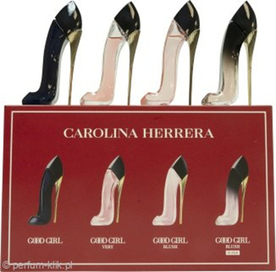 Carolina Herrera Good Girl Miniature Gift Set 7ml Good Girl EDP + 7ml Good Girl Blush EDP + 7ml Very Good Girl EDP + 7m Good Girl Blush Elixir EDP Set for Women 1 Piece