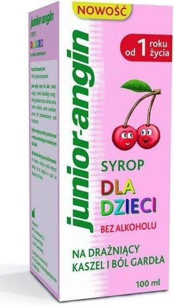 Junior-angin Syrop dla Dzieci na drażniący kaszel i ból gardła 100ml