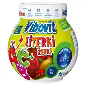 Vibovit Letters Set of Vitamins and Minerals for Children over 4 Years Old, 50 Pieces