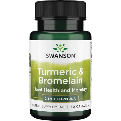 Swanson Turmeric & Bromelain for Joint and Digestive Support 60 Capsules
