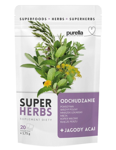 Purella Superfoods Super Herbs Herbal Infusion Slim with Nettle Leaf and Acai Berries 20x1.75g