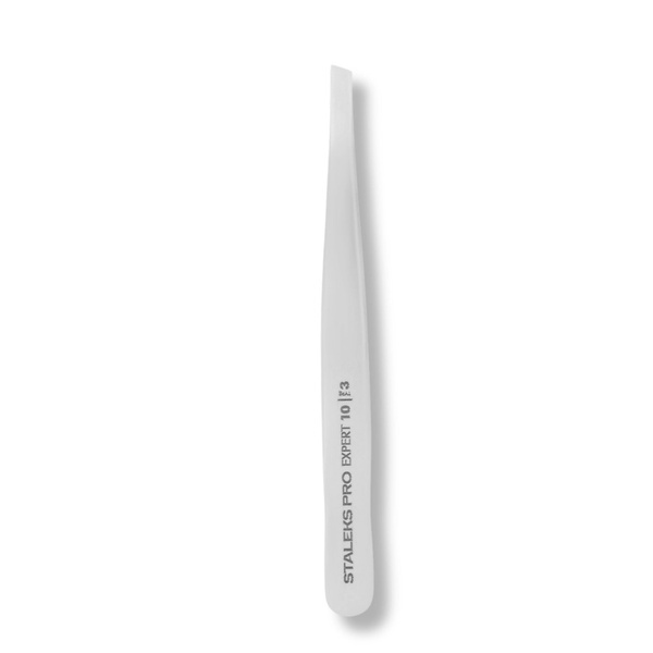 Staleks Pro Expert 10 Type 3 Eyebrow Tweezers Wide Beveled Tip 1pc