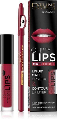 Eveline Oh My Lips Matt Liquid Lipstick and Lip Liner No. 05 Red Passion 1 Piece