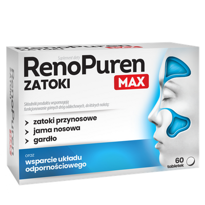 Aflofarm Renopuren Max Supplement for Sinus and Respiratory Health 60 Tablets