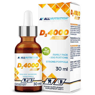 Allnutrition Vit D3 4000 in Drops for immune support 30ml