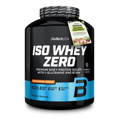 BioTechUSA Iso Whey Zero Salted Caramel Whey Protein Isolate for Muscle Growth and Recovery 1816g