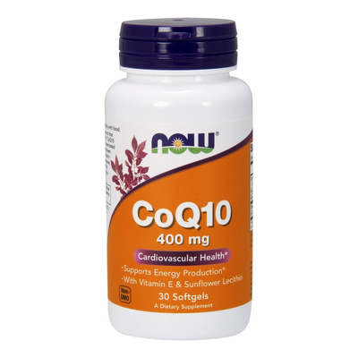 CoQ10 with Vitamin E & Sunflower Lecithin, 400mg - 30 softgels