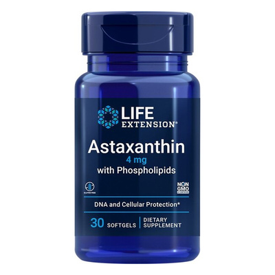 Life Extension Astaxanthin with Phospholipids For Eye Health and Antioxidant Support 4mg 30 Softgels