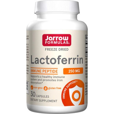 Jarrow Formulas Lactoferrin 250mg For Immune Support and Iron Absorption 30 Capsules