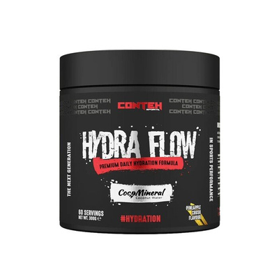Conteh Sports Hydra Flow Electrolyte Powder for Daily Hydration Pineapple Crush 300g