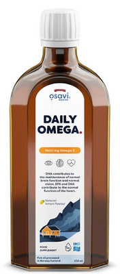 Osavi Daily Omega 1600mg Omega 3 Liquid Natural Lemon 250 ml