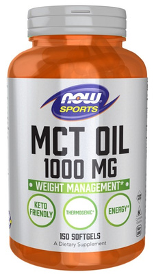 Now Foods MCT Oil 1000mg Supports Healthy Body Weight 150 Capsules