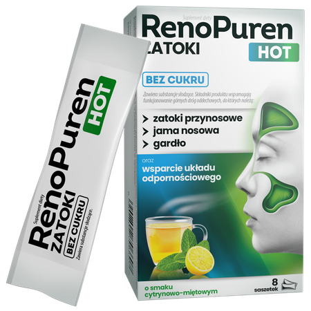 RenoPuren Sinus Hot Upper Airways and Immune System Support 7 Sachets