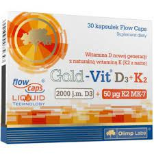 Olimp Gold-Vit D3 + K2 2000 IU Flaxseed Oil 30 Capsules