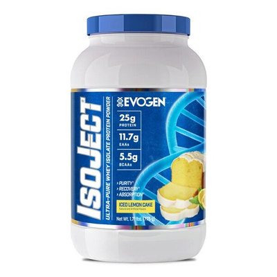 Evogen IsoJect Iced Lemon Cake Whey Protein Isolate for Muscle Recovery 775g