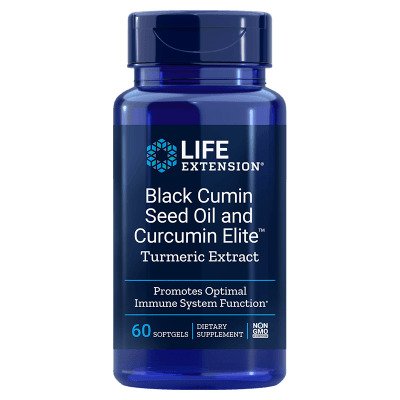 Life Extension Black Cumin Seed Oil and Curcumin Elite Turmeric Extract For Immune and Inflammatory Response Support 60 Softgels