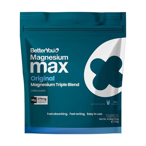 BetterYou Magnesium Max Original Unflavoured Powder for Fatigue and Muscles 120g