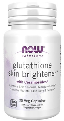 NOW Foods Glutathione Skin Brightener with Ceramosides For Youthful Skin Appearance 30 Vcaps