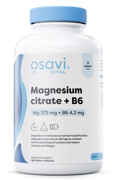 Osavi Magnesium Citrate and B6 P5P 180 vcaps