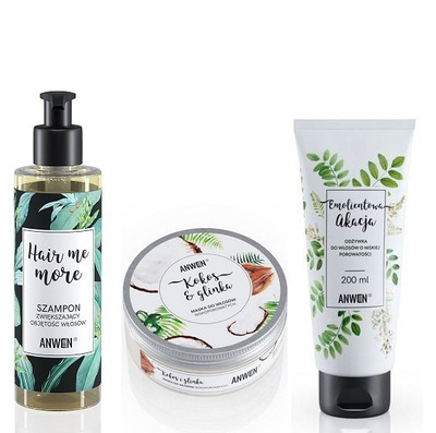 Anwen Set for Low Porosity Hair Shampoo + Emollient Conditioner + Mask