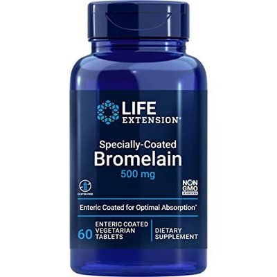 Specially-Coated Bromelain, 500mg - 60 enteric coated vegetarian tabs
