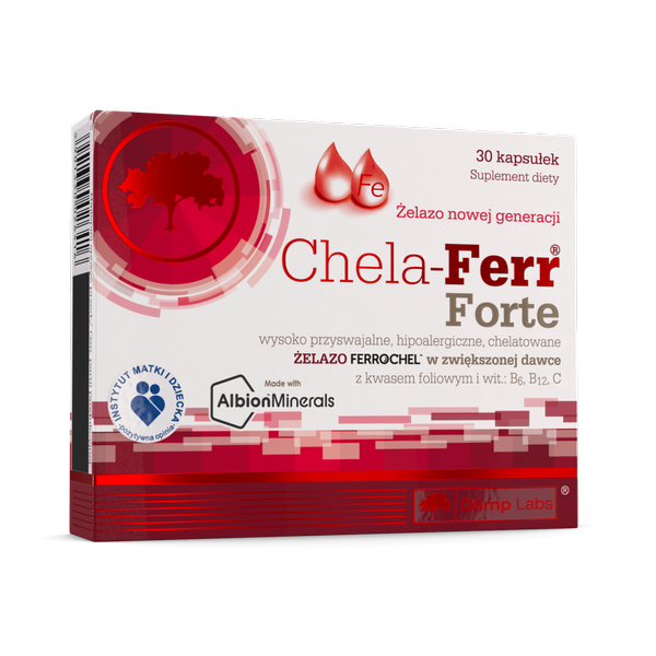 Olimp Chela-Ferr Forte Chelated Iron for Energy Support 30 Capsules