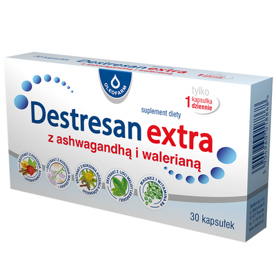 Oleofarm Destresan Extra with Ashwagandha and Valerian for Stress and Memory 30 Capsules