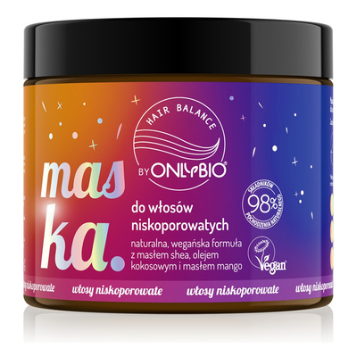 Onlybio Hair In Balance Mask for Low Porosity Hair with Shea Butter and Coconut Oil 400ml