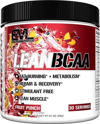 EVLution Nutrition Lean BCAA, Fruit Punch - 246g