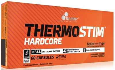 Olimp Nutrition Thermo Stim Hardcore a Thermogenic Fat Burner for Athletes and Weight Control 60 Caps