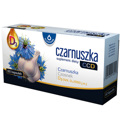 Oleofarm Black Cumin Garlic and Vitamin D3 Supports Immunity 60 Capsules