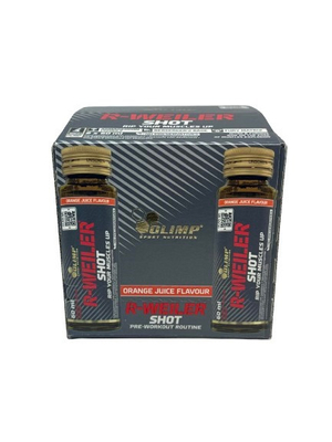 Olimp Nutrition R-Weiler Shot Pre-workout in a Liquid for Energy and Focus Orange Flavour 9 x 60 ml