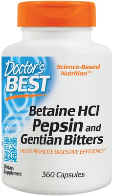 Betaine HCl Pepsin & Gentian Bitters - 360 caps
