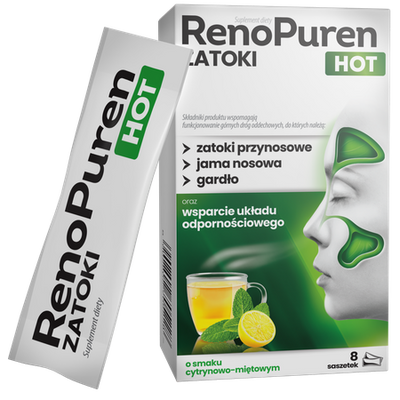 RenoPuren Sinus Hot for Upper Airway and Immune Support 7 Sachets