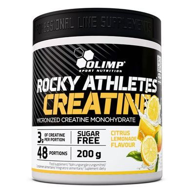 Olimp Nutrition Rocky Athletes Creatine Monohydrate with Magnesium and B6 Citrus Lemonade for Physical Performance 200g