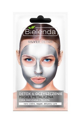 Bielenda Silver Detox Metalic Cleansing Mask for Combination and Oily Skin 8g