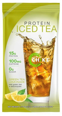 Chike Nutrition Protein Iced Tea Green Tea Lemonade Powdered Drink with Protein and Caffeine For Energy and Hydration 21g