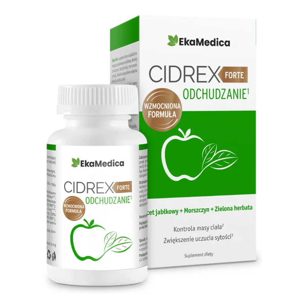 Ekamedica Cidrex Forte Apple Cider Vinegar, Bladderwrack, Green Tea, Chromium & Vitamin B6 60 Capsules
