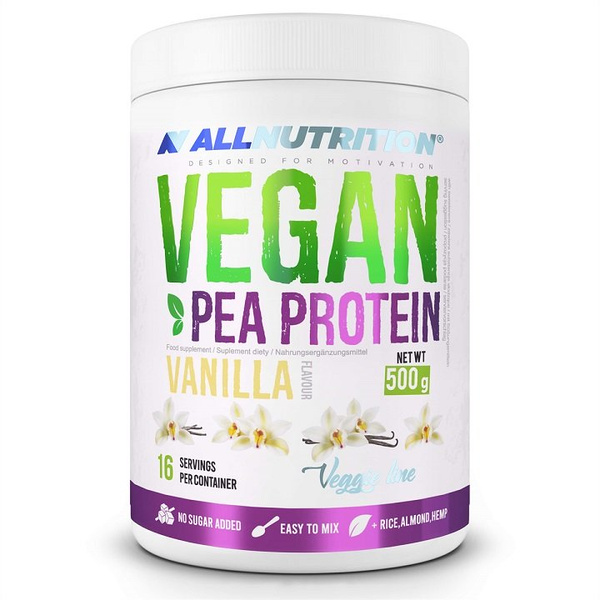 Allnutrition Vegan Pea Protein High-Protein Supplement Vanilla 500g