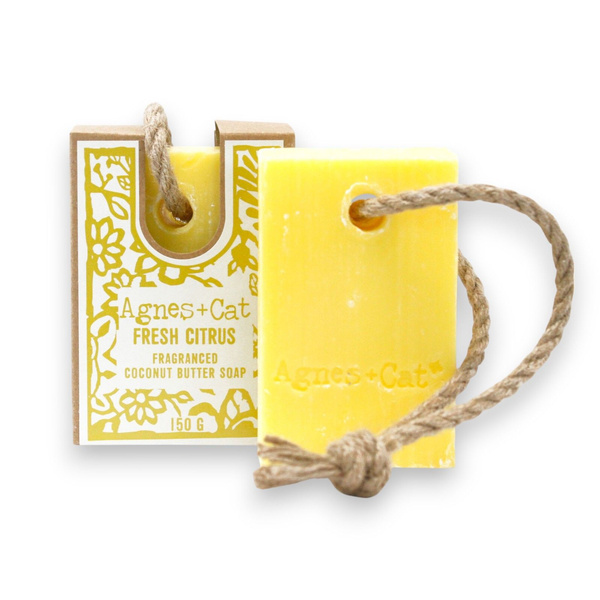 Agnes + Cat Soap On A Rope - Fresh Citrus