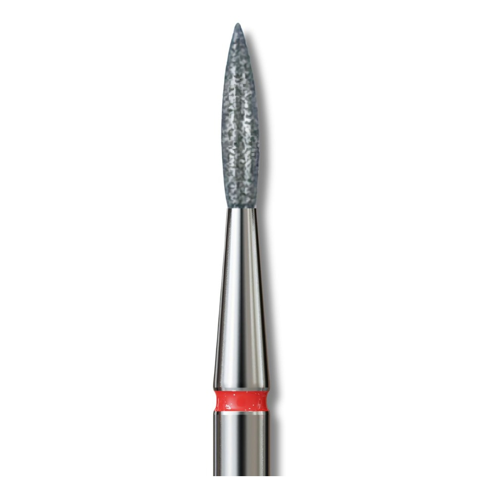 IQ Nails Diamond Nail Drill Bit Flame Shaped Fine 1.8mm XL Red 243.514.018XL 1 Piece