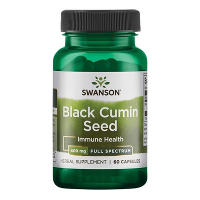 Swanson Black Cumin Seed 400mg for Immune Support 60 Capsules
