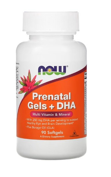 NOW Foods Prenatal Gels DHA For Healthy Eye and Brain Development 90 Softgels