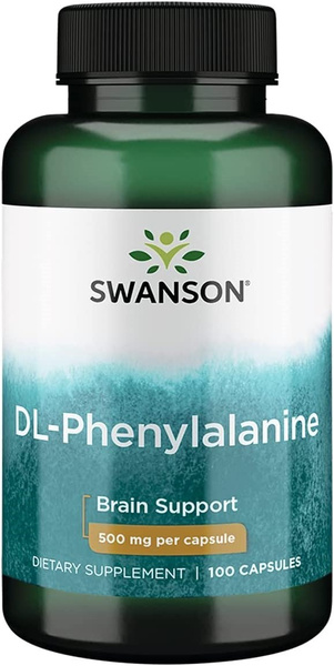 Swanson DL-Phenylalanine 500mg for Brain Support 100 Capsules