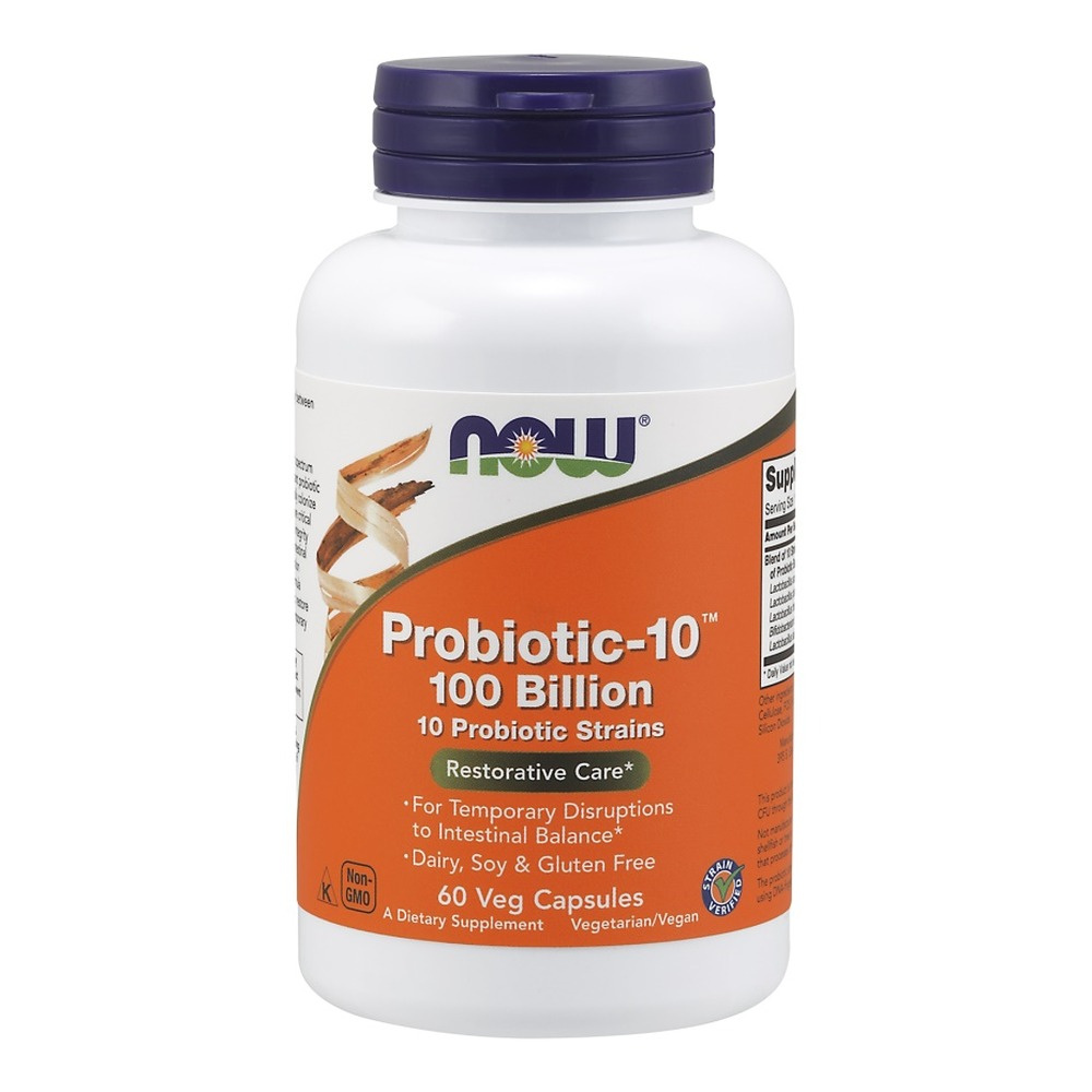 Now Foods Probiotic-10 100 Billion Digestive Support 60 Capsules