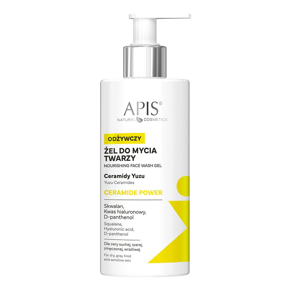 Apis Ceramide Power Nourishing Face Washing Gel for Gray Tired and Sensitive Skin for Day and Night 300ml