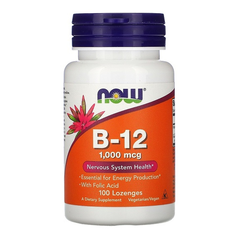 Now Foods Vitamin B-12 1000mcg Supports Cardiovascular System 100 Lozenges